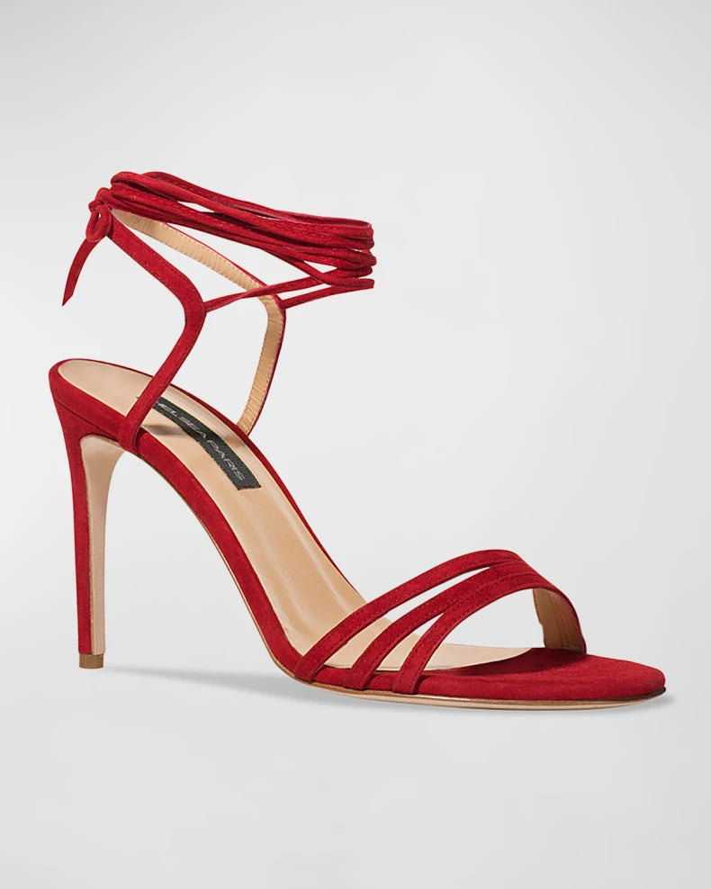 CHELSEA PARIS Sasha Strappy Suede Sandals