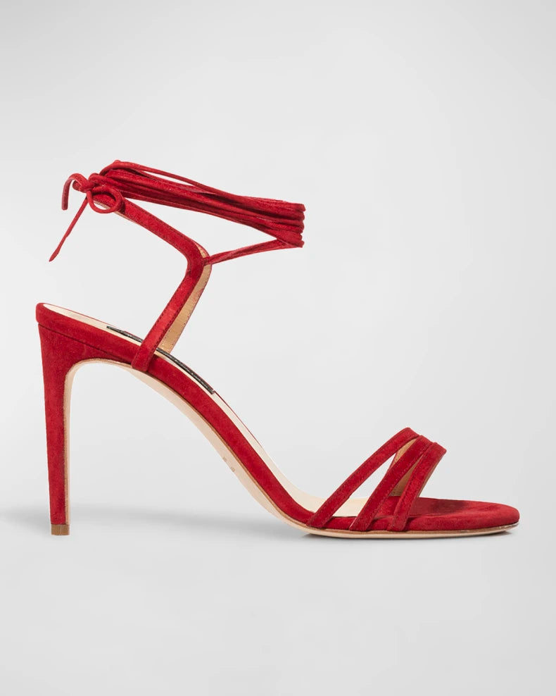 CHELSEA PARIS Sasha Strappy Suede Sandals