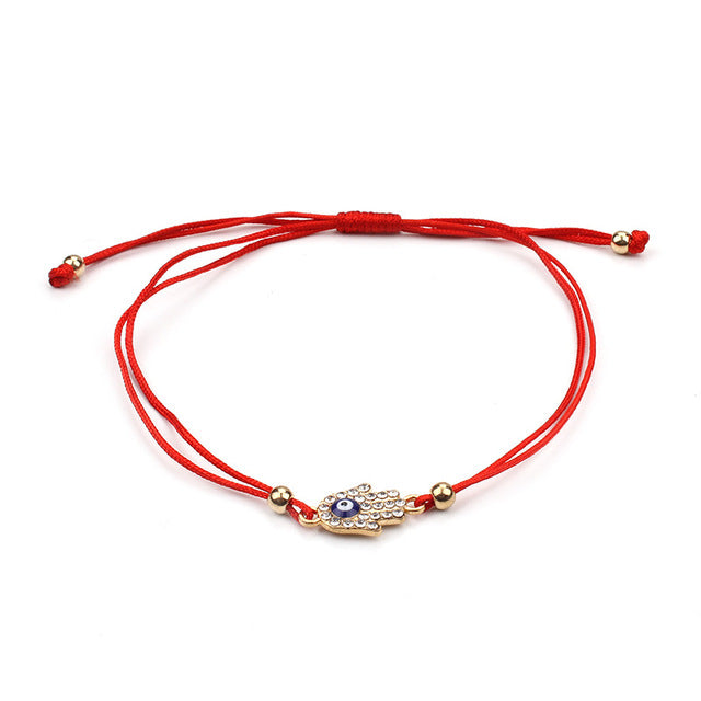 Best Selling Thin Red Thread Evil Eye Charms Bracelet String Rope Braided Bangles Bracelets For Women Men Adjustable Length