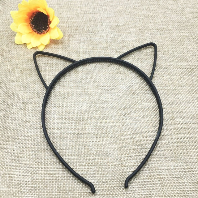 kids black cat ears head bands fashion Lady Girl Hairband Sexy Self Headband Baby birthday party Hair Accessories for Women hoop