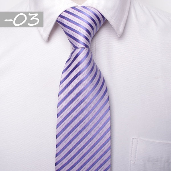 classic men business formal wedding tie 8cm stripe neck tie fashion shirt dress accessories