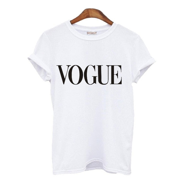 Plus Size S-XL Harajuku Summer T Shirt Women New Arrivals Fashion VOGUE Printed T-shirt Woman Tee Tops Casual Female T-shirts