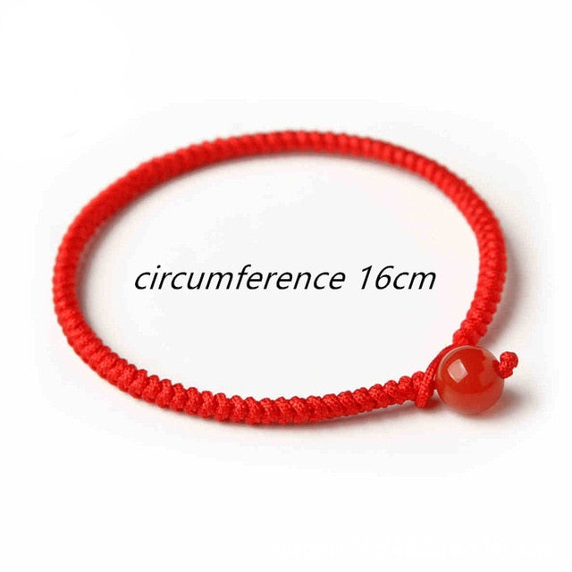 RongDe Chinese style Braided Lucky Red String Bracelet Red thread Stone Handmade Weaving For Men Women Lovers Couple Bracelet