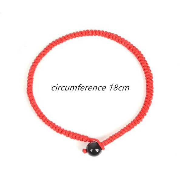 RongDe Chinese style Braided Lucky Red String Bracelet Red thread Stone Handmade Weaving For Men Women Lovers Couple Bracelet