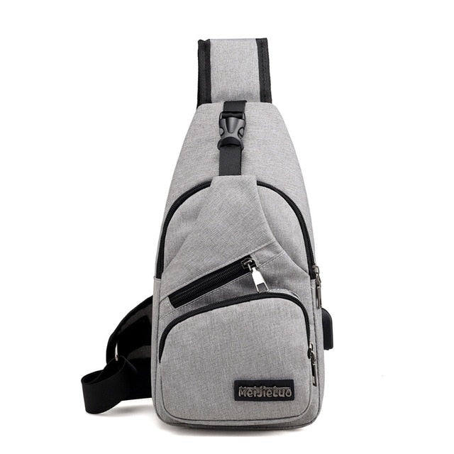 Male Shoulder Bags USB Charging Crossbody Bags Men Anti Theft Chest Bag School Summer Short Trip Messengers Bag 2018 New Arrival