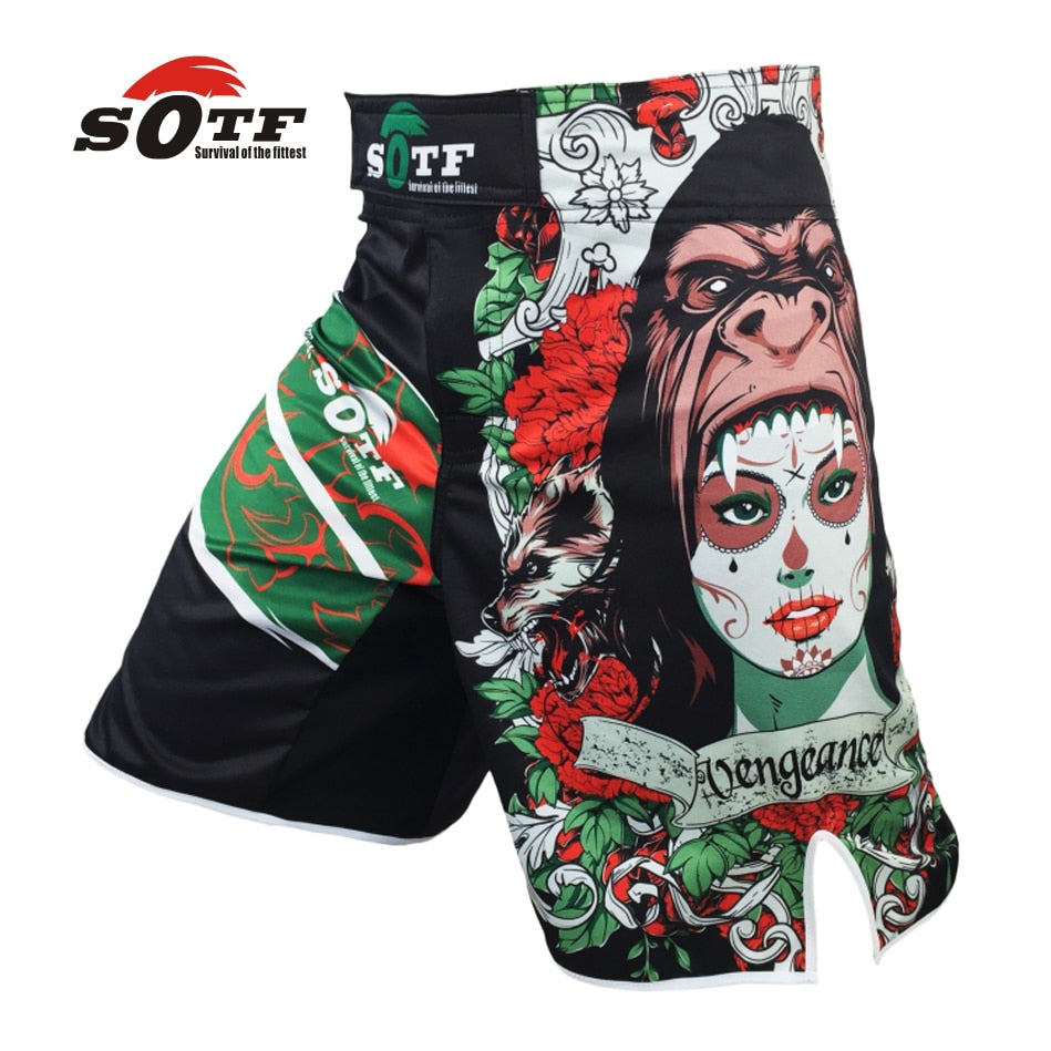 SOTF mma boxing muay thai kick pretorian shorts mma crossfit shorts kick boxing shorts cheap mma shorts brock lesnar kickboxing