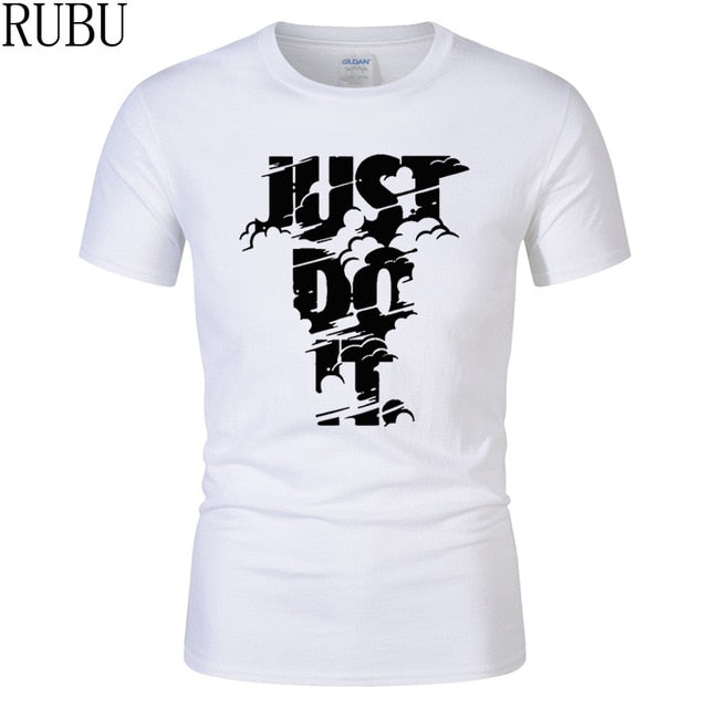 RUBU 2018 New High quality brand men T-shirt casual short sleeve o-neck fashion printed cotton t shirt men /woman tees shirt