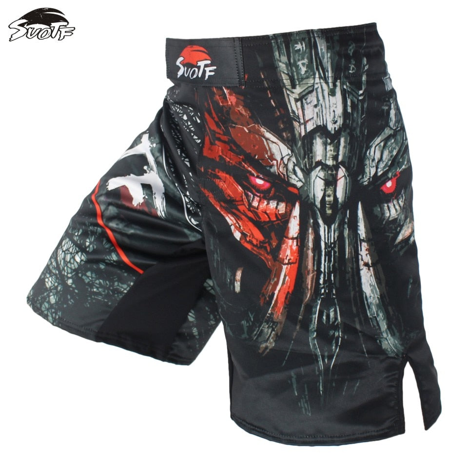 Men's Brazil Boxing Shorts Printing MMA Shorts Fight Grappling Short Polyester Kick Gel bjj crossfit Shorts MMA Boxe