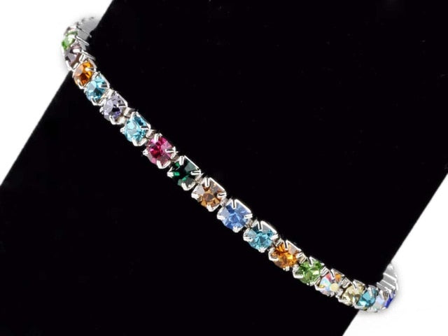imixlot imixlot Hot Fashion 4/5/8 Rows Crystal Rhinestone Wedding Bridal Bracelet Bangle Bling Wristband Women Jewelry Free SHip