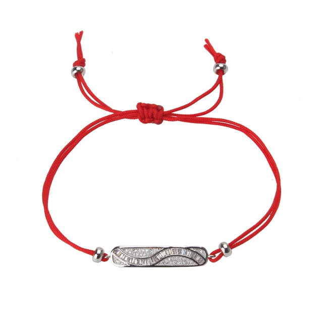 Alloy Zircon Evil Eye Angel Wings Anchor  Arrow Nameplate Charms Men Women Bracelets Red Rope Strings Thread Braid Charm Lucky B