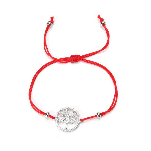 Alloy Zircon Evil Eye Angel Wings Anchor  Arrow Nameplate Charms Men Women Bracelets Red Rope Strings Thread Braid Charm Lucky B