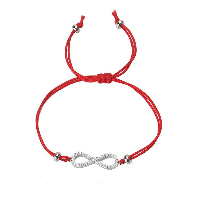 Alloy Zircon Evil Eye Angel Wings Anchor  Arrow Nameplate Charms Men Women Bracelets Red Rope Strings Thread Braid Charm Lucky B