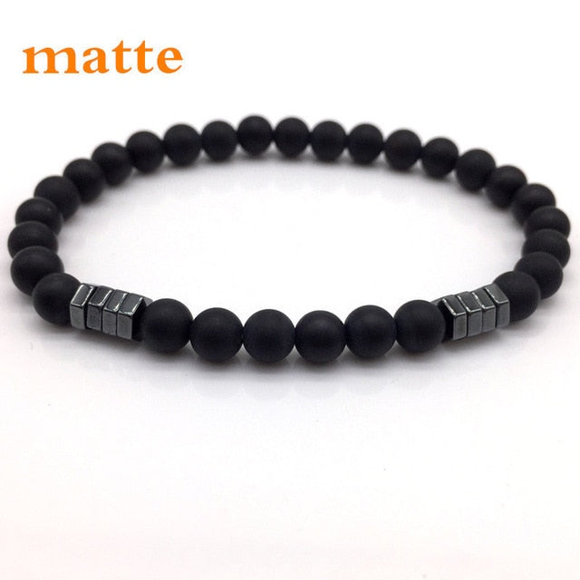 NAIQUBE 2018 New Fashion Geometric Beaded Men Bracelets Simple Classic Stone Bead Charm Bracelets & Bangles For Men Jewelry Gift