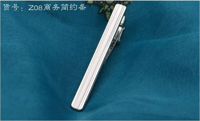 New Metal Silver Tie Clip For Men Wedding Necktie Tie Clasp Clip Gentleman Tie Bar Crystal Tie Pin For Mens Accessories FD2000