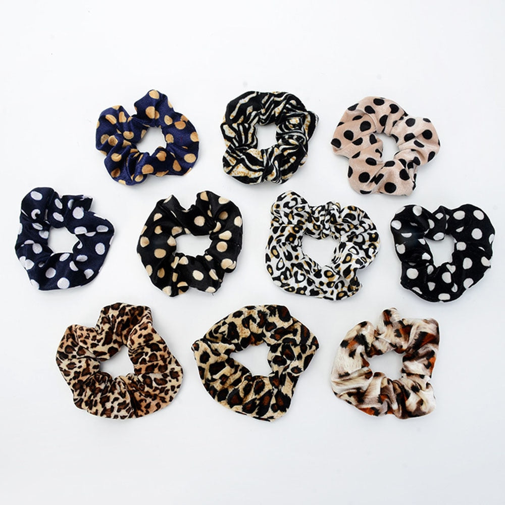 Leopard Women Hair Accesorios Ladies Hair Tie Striped Lady Scrunchies Ponytail Hair Female Girl Holder Rope Hair Accessories