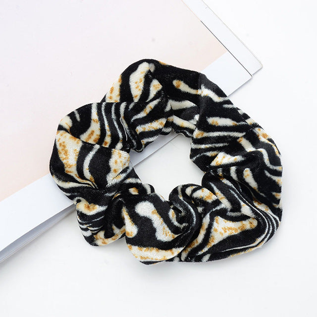 Leopard Women Hair Accesorios Ladies Hair Tie Striped Lady Scrunchies Ponytail Hair Female Girl Holder Rope Hair Accessories