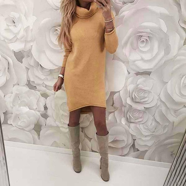 Autumn Party Dress Women Clothes 2018 Elegant Solid Long Sleeve Ladies Dresses Winter Vintage Dress Vestidos