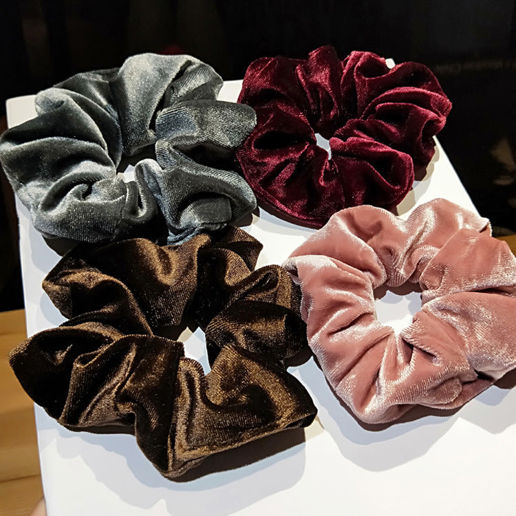 New Arrival Velvet Scrunchie For Women Disc Hair Flower Headrope Quality No Hurt Hair Rubber Bun Hair Accessories Elastic Spring