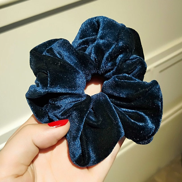 New Arrival Velvet Scrunchie For Women Disc Hair Flower Headrope Quality No Hurt Hair Rubber Bun Hair Accessories Elastic Spring