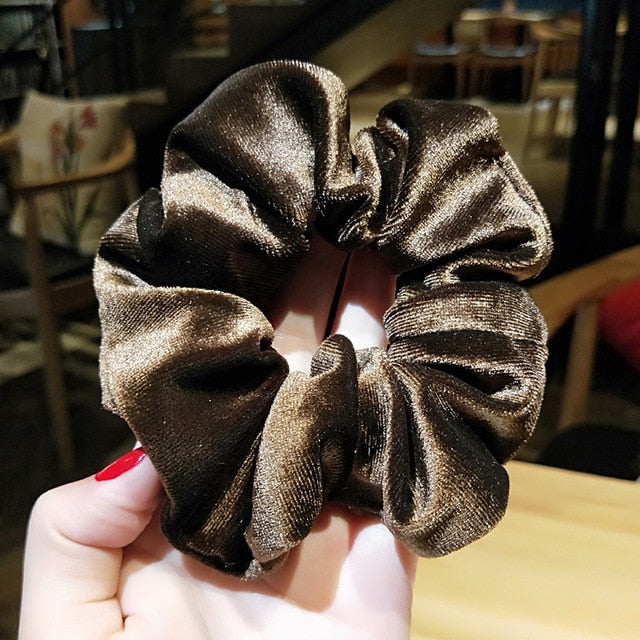 New Arrival Velvet Scrunchie For Women Disc Hair Flower Headrope Quality No Hurt Hair Rubber Bun Hair Accessories Elastic Spring