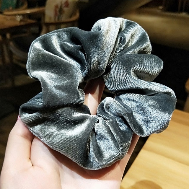 New Arrival Velvet Scrunchie For Women Disc Hair Flower Headrope Quality No Hurt Hair Rubber Bun Hair Accessories Elastic Spring