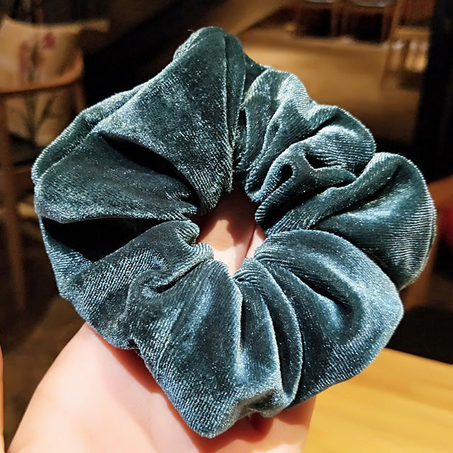 New Arrival Velvet Scrunchie For Women Disc Hair Flower Headrope Quality No Hurt Hair Rubber Bun Hair Accessories Elastic Spring