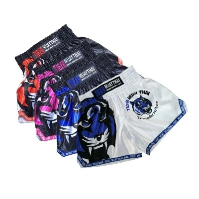 WYOTURN Men Kick Boxing Shorts MMA Sublimated Print Trunks Fitness Shorts Kickboxing Muay Thai Gym Trunk Pantalones Boxeo Short