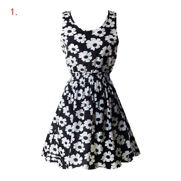 Casual Summer Chiffon Dress Women Clothes 2019 Sexy Floral Short Beach Dresses Korean Elegant Vestido De Festa Verano Robe Femme