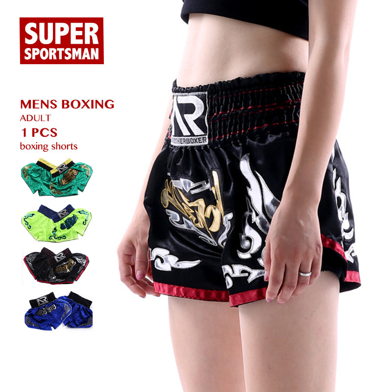 Men Women Kick Boxing Children MMa Muay Thai Shorts Boys Girls Kickboks Fight Grappling Trunks Kids Fitness Gym Kickboxing Pants