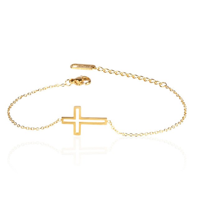 MWM Stainless Steel Chain start cross heart pattern & Bangles Women Girls personalize bracelet charms fashion gold silver clover