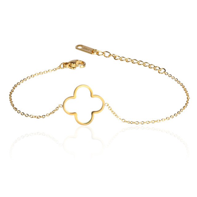 MWM Stainless Steel Chain start cross heart pattern & Bangles Women Girls personalize bracelet charms fashion gold silver clover